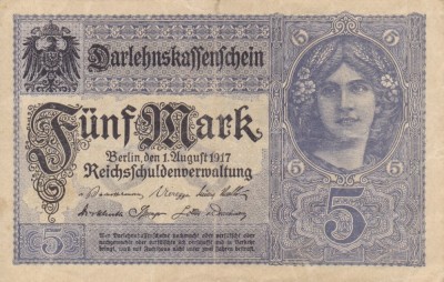 GERMANIA 5 marci 1917 VF+!!! foto
