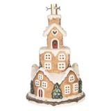 Cumpara ieftin Suport brad Craciun ceramica multicolora Casuta Turta Dulce &Oslash; 35x57 cm