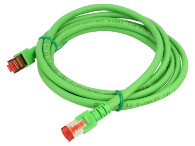 Patch Cord S/FTP Cat6 LSZH Verde 2m foto