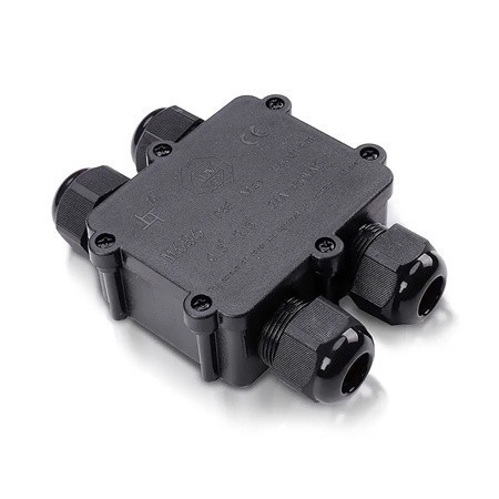 Conector terminal 4pini 8-12mm ip68 - negru