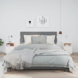 vidaXL Noptiere, 2 buc., alb, 40x34x55 cm, lemn masiv de pin
