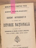 Mihai Kogalniceanu - Cuvant introductiv la cursul de istorie nationala - 1909