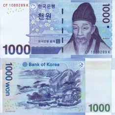 COREEA DE SUD 1.000 won 2007 UNC!!! foto