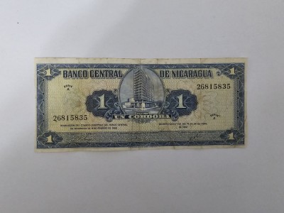 Nicaragua 1 Cordoba 1962 Rara foto