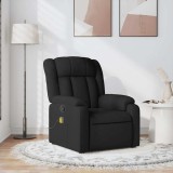 VidaXL Fotoliu de masaj rabatabil, negru, material textil