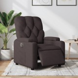 Cumpara ieftin Fotoliu rabatabil electric, maro &icirc;nchis, material textil