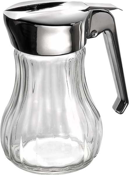 Dispenser miere din sticla si mecanism inox, 250 ml