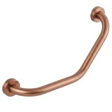 Bară de sprijin unghiulară pentru baie BRUSH COPPER