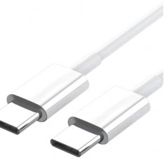 Cablu de date cu mufa USB C la mufa USB C, 60W, incarcare rapida, 1m, Alb