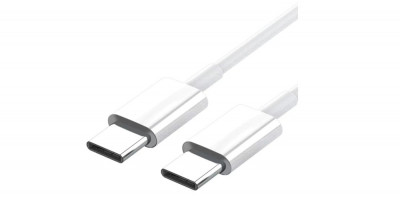 Cablu de date cu mufa USB C la mufa USB C, 60W, incarcare rapida, 1m, Alb foto