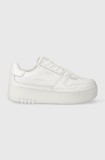 Fila sneakers din piele FXVENTUNO PLATFORM culoarea alb