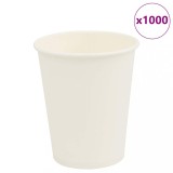 VidaXL Cești de cafea din h&acirc;rtie 1000 buc 8oz 200ml alb 4102791