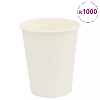 vidaXL Cești de cafea din h&amp;acirc;rtie 1000 buc 8oz 200ml alb 4102791 foto