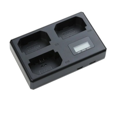 Incarcator triplu pentru acumulatori Sony NP-FZ100 Sony Alpha A7 III A9 A7 IV A6600 A6700 A7R3 ARR4 A7R5 A7S3 ILCE-9 A7III foto