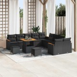 vidaXL Set de canapele pentru grădină 13 pcs Negru Rattan poli 3365049