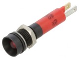Lampă de control LED roșie 24V &Oslash;8mm