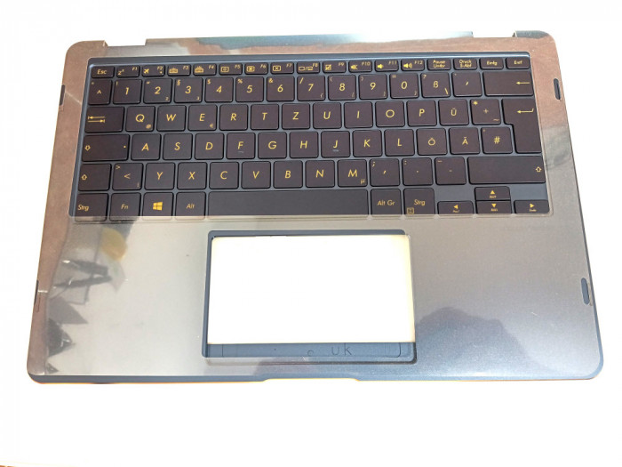 Carcasa superioara cu tastatura palmrest Laptop, Asus, ZenBook Flip S UX370, UX370U, UX370UA, UX370UAR, UX370UAF, Q325UA, 90NB0EN1-R30100, cu iluminar