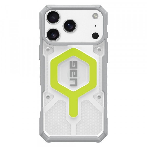 Husa MagSafe pentru Apple iPhone 17 Pro, Urban Armor Gear, Pathfinder Clear, Verde