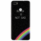 Husa silicon pentru Huawei Y6 Pro 2017, Black Is Not Sad