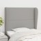 vidaXL Tăblie de pat cu aripioare gri deschis 83x23x118/128 cm textil 3117790