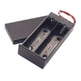 Suport acumulator 2x 18650 cu capac si cablu de conectare GBC 25.0292.05