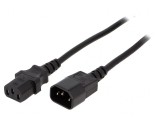 Cablu Alimentare Negru 5m IEC C13 la IEC C14 16A 250V, Gembird