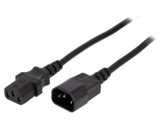 Cablu Alimentare Negru 5m IEC C13 la IEC C14 16A 250V