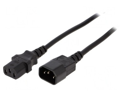 Cablu Alimentare Negru 5m IEC C13 la IEC C14 16A 250V foto