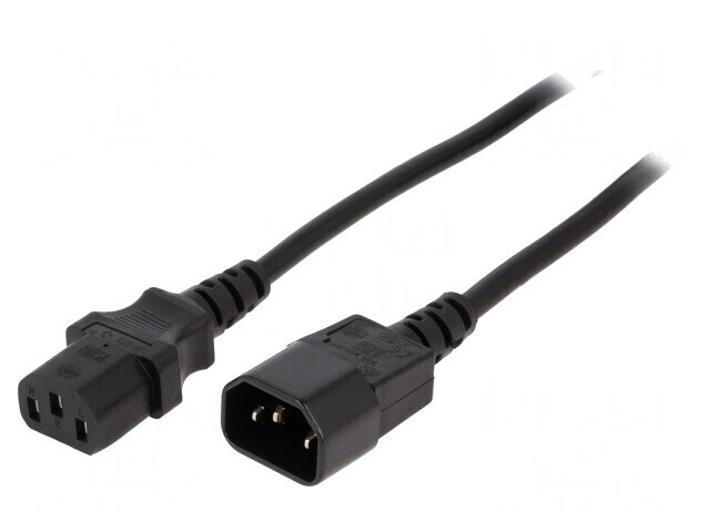 Cablu Alimentare Negru 5m IEC C13 la IEC C14 16A 250V