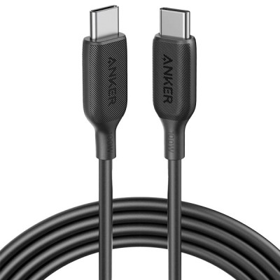 Cablu Date si Incarcare USB-C - USB-C Anker 543, 100W, 1.8m, Negru A80E2G11 foto