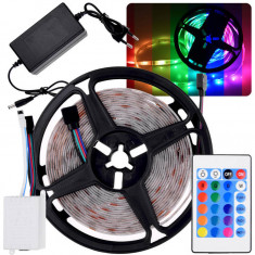 LED strip 5m RGB + telecomandă Rezistent la apă ZA4824