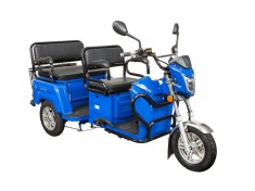 Triciclu electric Z-Tech ZT-31-A cu 2 locuri, motor 1500W, 72V 20Ah, autonomie max 60km, nu necesita permis de conducere - Albastru