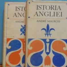 ANDRE MAUROIS - ISTORIA ANGLIEI - 2 VOLUME,CARTONATE- 356+324 PAG.CU FOTOGRAFII