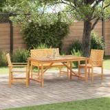 VidaXL Set de masă pentru grădină 4 pcs Maro 150 x 90 x 74 cm