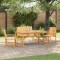 vidaXL Set de masă pentru grădină 4 pcs Maro 150 x 90 x 74 cm 3154108