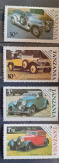 Tanzania masini, masini de epoca serie 4v. MNH foto