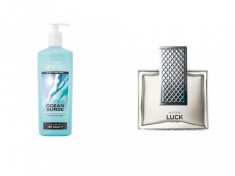 Set 2 buc. Avon Apa de toaleta Avon Luck pentru El 75 ml si Gel de dus pentru par si corp Senses Ocean Surge 720 ml foto