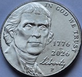 5 cents 2026 USA, Semiquincentennial, 250 years of American Liberty, lit.P, km#381.1