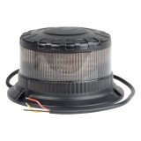 Lampa de avertizare girofar LED AMiO W28B 12/24V, Heavy Duty, 16 LED, portocaliu cu clopot alb, 120 clipiri/min, montaj 3 suruburi, IP6K9K, R65 R10