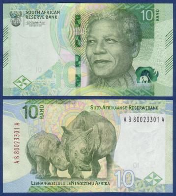 !!! AFRICA de SUD - 10 RANZI (2023) - P 148 - UNC / SERIA AB foto