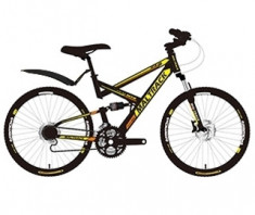 Bicicleta MalTrack MTB 26&amp;quot; cadru negru si galben Mountain Bike foto
