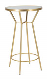 Masuta de bar Circle, Mauro Ferretti, &Oslash; 60x105 cm, fier, auriu