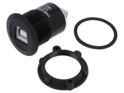 Adaptor USB B soclu din ambele părţi USB 2.0 Filet: M22 foto