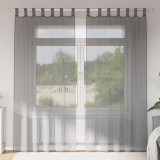 VidaXL Perdele voal cu bucle 2 buc Gri &icirc;nchis 140x245 cm