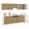 VidaXL Set dulapuri bucătărie Lyon 11 piese Artisan Stejar lemn prelucrat