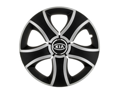 Set 4 capace roti Bis Gri-Negru R14 pentru gama auto Kia foto