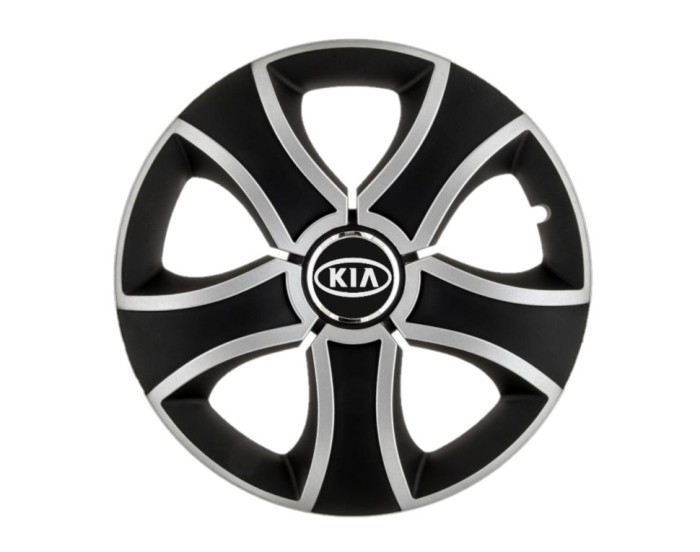 Set 4 capace roti Bis Gri-Negru R14 pentru gama auto Kia