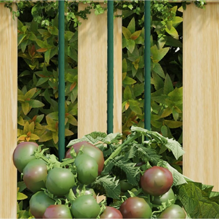 vidaXL Țăruși pentru plante de grădină, 20 buc., negru, 61 cm, oțel