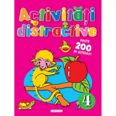 Carte pentru copii Activitati distractive 4 Girasol, 200 abtibilduri, 5 ani+ foto