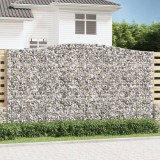 VidaXL Coșuri gabion arcuite, 10 buc 400x50x220/240cm, fier galvanizat